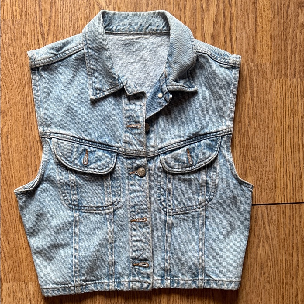 Banana Republic Light Blue Denim Vest